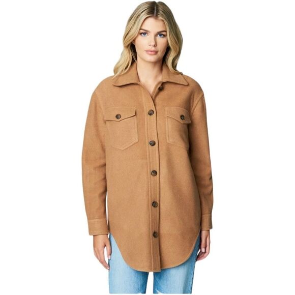 NEW $128 LETS GET LOST WOOL BLEND SHACKET XS - Picture 3 of 5